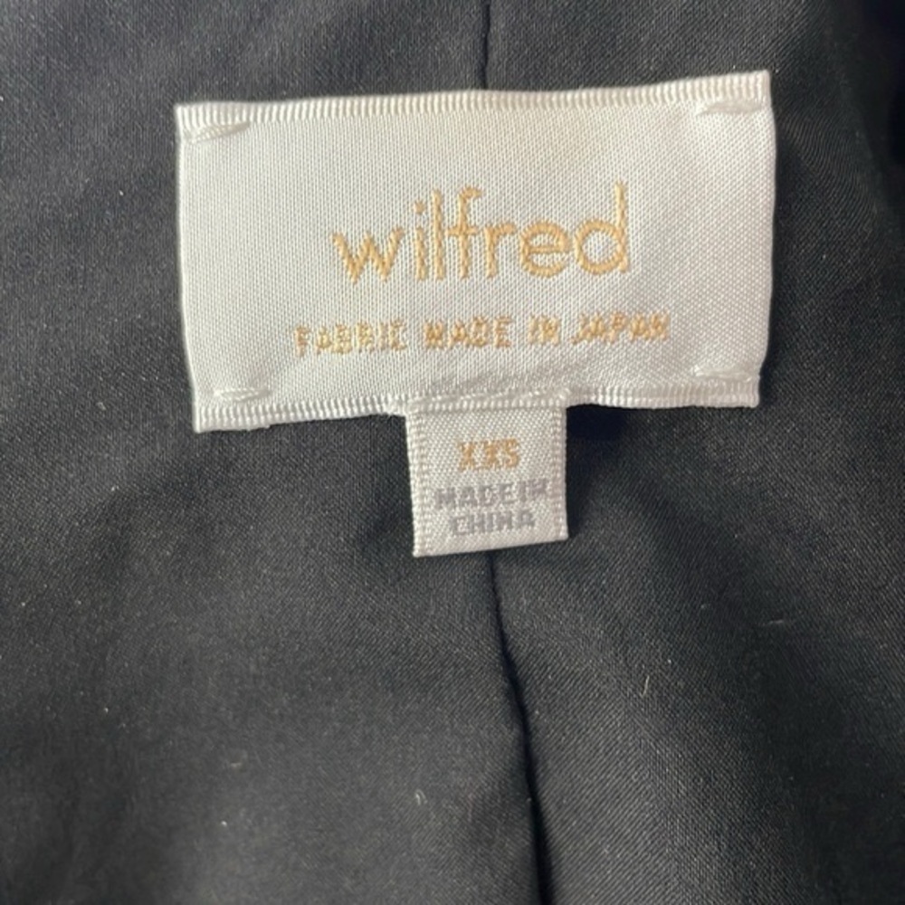 Aritzia Wilfred Mayet Jacket eggplant elongated moto coat crepe material sz xxs - Picture 4 of 9